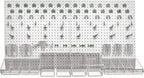 Azar Displays 900988-WHT 48" x 24" Pegboard Organizer Kit in White