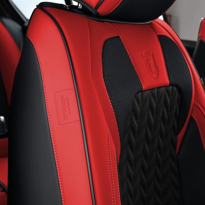 Coverado Car Seat Cover, Front Seat Cover, 2PCS Car Seat Protector, Seat Covers for Cars, Breathable Faux Leather Car Seat Cu
