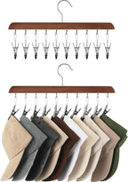 StorageWorks Hat Rack, Closet Organizer and Storage for Baseball Caps,Set of 2 with 10 Adjustable Stainless Steel Clips, Fits