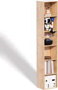 6 Cube Storage Organizer,Wooden 6-Tier Open Shelf Bookshelf,Versatile Storage Cubes for Living Room，Bedroom,Home Office,(Oak,