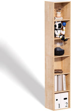 6 Cube Storage Organizer,Wooden 6-Tier Open Shelf Bookshelf,Versatile Storage Cubes for Living Room，Bedroom,Home Office,(Oak,