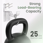 No Adhesive Heavy Duty Curtain Rod Holders with Wide Hook, 5X Stronger Than Adhesive Curtain Rod Hooks,Tension Curtain Rod Br