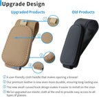 Yuoyar 2 Packs Magnetic Sunglass Holder for Car Visor - Universal Sunglasses Clip for Different Size Eyeglasses - Convenient Interior Car Accessories (Beige)