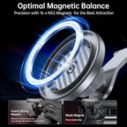 SYNCWIRE Fits MagSafe Car Mount for Universal Dashboard & Tesla Screen,Kevlar Silver Magnetic Phone Holder for Car,Super Stable Magnetic Car Phone Mount for iPhone 17 Pro Max 16 15 14 13 12&All Phones