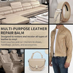 Leather Recoloring Balm and Leather Repair Kit for Furniture, Beige Leather Dye for Couches, Car Seats, Leather Paint & Stain