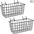 G.CORE 2 Pack Pegboard Baskets, Metal Shelves Hooks to 1/8" 1/4" Peg Boards, Peg Board Baskets Bins Set - Organize Tools Work