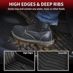 LASFIT Floor Mats & Cargo Mat for Mercedes Benz GLC SUV 2026 2025 2024 2023 GLC300 / GLC43 AMG (Not for Coupe & PHEV), All Weather TPE Car Mats for GLC 2023-2026 Floor Liners & Trunk Mat, Black