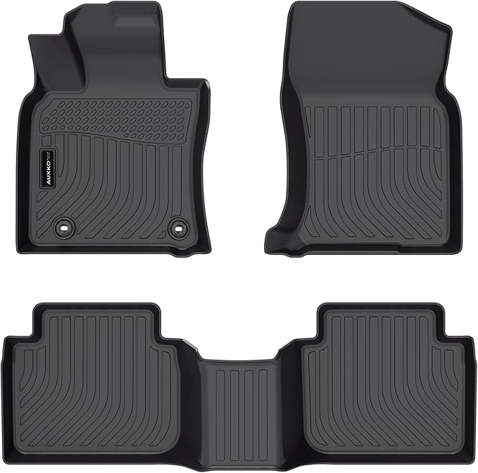 Auxko All Weather Floor Mats Fit for Toyota Camry AWD 2020-2024 TPE Rubber Liners Set Camry AWD Accessories All Season Guard Odorless Anti-Slip Floor Mats 2 Row