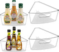 Lazy Susan Cabinet Organizer Bins for 26"/ 28"/ 32" Diameter Corner Organizer, Plastic Cabinet Storage Bin, 1/8 Wedge - Food 