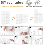 AWTATOS Wire Cube Storage Organizer, Closet Organizers and Storage, Metal 12 Cube Storage Shelves Bookshelf, Portable Closet 