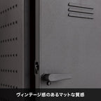 TENMA Dark Gray Locker-Shaped Storage Box, 14.0 x 14.0 x 30.0 inches, Fits Peg Cabinet, Vintage, Industrial, 4 Height Shelves