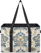 Reusable Grocery Bag, Foldable Large Shopping Tote Bag for Groceries Kitchen Picnic Car Trunk