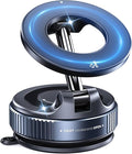 118LBS Nano Gel Suction Cup Phone Mount for Car, 360 Adjustable Vacuum Magnetic Car Phone Holder for Windshield/Dashboard, Compatible with Magsafe iPhone 12 13 14 15 16 17 Air Pro Max