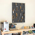 TORACK 3 PCS Metal Pegboard Panels for Wall Garage Utility Tools Storage Pegboard for Workbench, Shop, Modular Peg Board Tool
