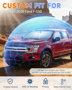 Sun Shades for Ford F-150 2015-2020 Windshield Sunshade Accessories Full Window Shades for F-150 Front Rear Side Window Covers Fixed with Inserts Sun Visor Blocker Privacy Car Keep Car Cool 6 PCS