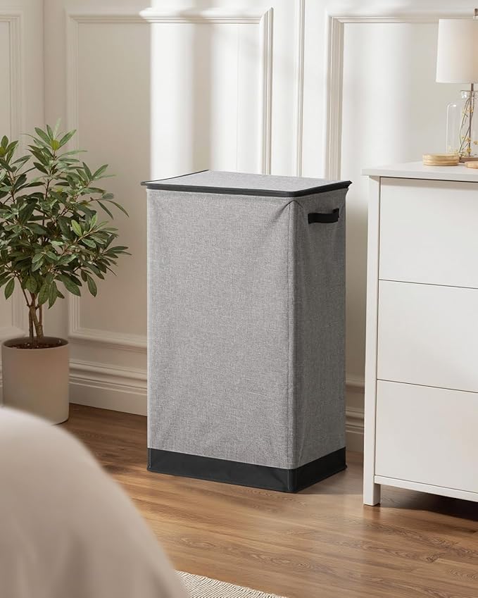 SOLEDI Laundry Hamper with Lid 100L Large & Tall Collapsible Laundry Basket, Clothes Hamper with Bag Removable Easy to Carry,