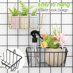 10 PCS Hanging Wire Baskets for Organizing - Hanging Metal Basket Storage with Wall Grid Panel, Rust-Resistant Iron for Kitch
