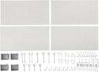 Amazon Basics Rectangular Metal Pegboard Wall Organizer, Tool Storage Organization System, Rust and Scratch Resistant, 48-Pie