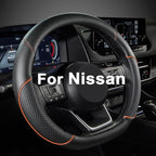 GIANT PANDA D Shape Steering Wheel Cover for Nissan Rogue Kicks - Auto Car Steering Wheel Cover Customized for Nissan Altima 