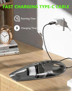 Handheld Vacuum Cordless, 11KPA Strong Suction & 25 Mins Runtime Brushless Motor, Rechargeable Car Vacuum Cleaner with 2 HEPA