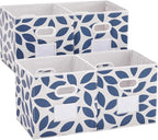 MAX Houser Fabric Storage Bins Cubes Baskets Containers with Dual Plastic Handles for Home Closet Bedroom Drawers Organizers,