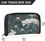 Car Tissue Holder Car Visor Organizer Tissue Box Holder for Car Sun Visor Organizer with Car Vehicle Accessories Essentials Interior for Women Men Fox Bunny Red Berry Green