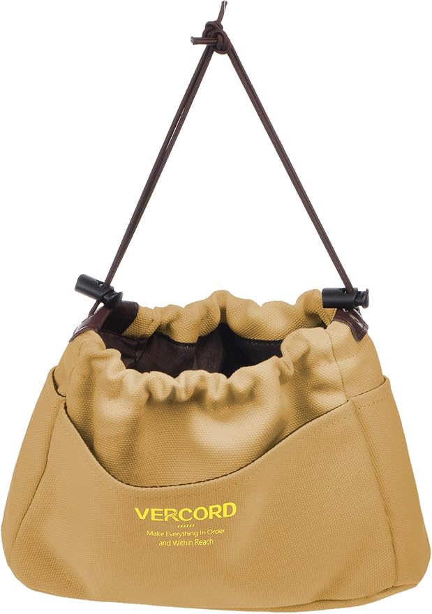 Vercord Canvas Handbag Organizers, Sturdy Purse Insert Organizer Bag in Bag, 10 Pockets Khaki Large