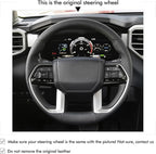 MEWANT DIY Steering Wheel Cover for Toyota Tacoma 2024 / Tundra 2022-2024 / Sequoia 2023-2024 Made of Black Suede