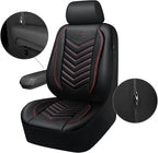 CAR PASS 3D Foam Faux Leather Car Seat Covers Full Set, Red Waterproof Leather Seat Cover for Cars,Luxury Universal Fit for S