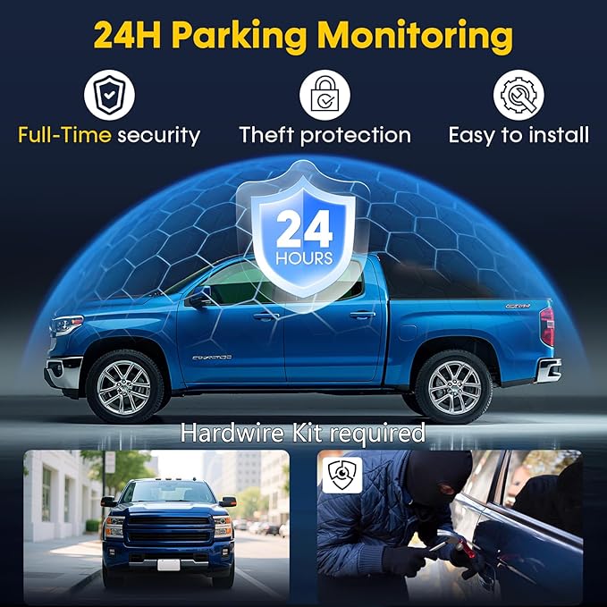 Front and Rear Dash Cam for Truck: 4K+1080P Dual Dash Camera for Pickup Ford F150 F250 Ram 1500-5G WiFi Quick Video Access 15