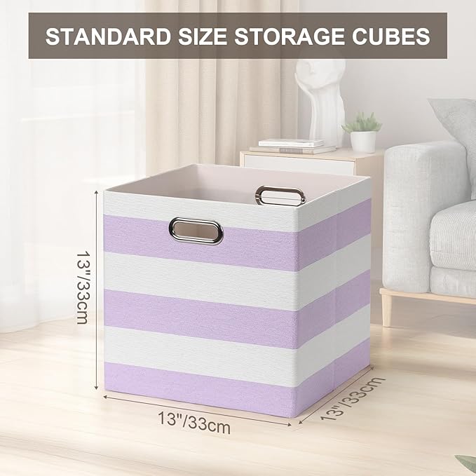 Posprica Storage Bins Storage Cubes,13×13 Collapsible Storage Boxes Containers Organizer Baskets for Nursery,Office,Closet,Sh