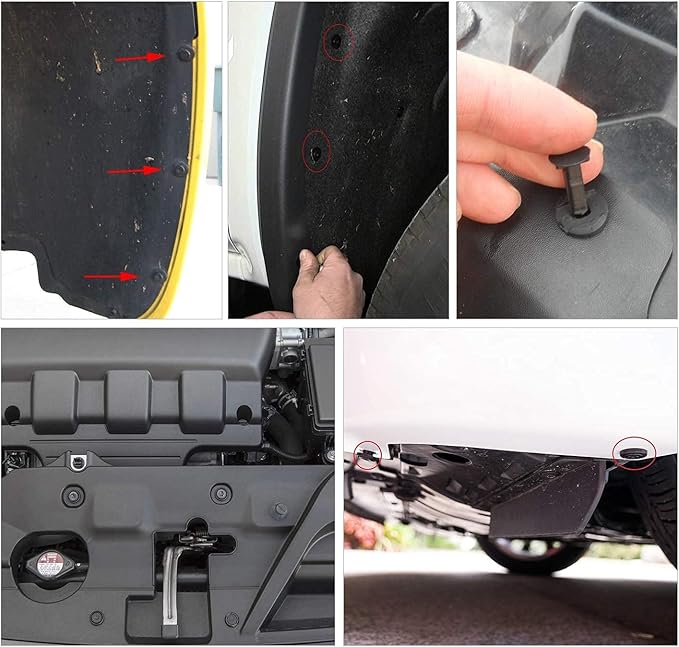 GOOACC - GRC-04 20SETS 240PCS Bumper Retainer Clips Car Plastic Rivets Fasteners Push Retainer Kit Popular Sizes Auto Push Pi