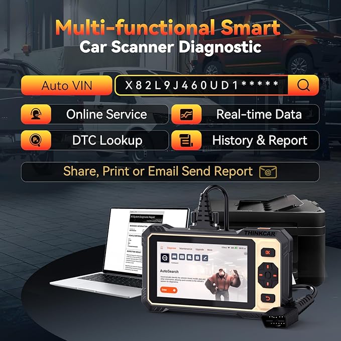 THINKCAR THINKSCAN 662 OBD2 Scanner,Car Diagnostic Tool with Bidirectional Active Test,Car Scanner Engine ABS SRS