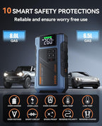 Car Battery Charger Jump Starter with Air Compressor, 4500A Jumper Box for Car Battery Portable Booster Jump Pack, 12V
