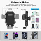 Cup Holder Phone Mount, 2 in 1 Universal Cup Holder Expander with Long Arm 360°Rotation Cup Phone Holder for Car Fits All 4-7