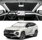 Custom Fit Windshield Sun Shade for Hyundai Tucson 2022-2026, Blocks UV & Heat, Front Window Sunshade Accessories, Easy Fold & Store Keep Your Car Cooler