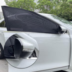 2Pack Front Car Window Screen Mesh Cover up to 40", Sunshade Anti-UV Rays, Privacy Shade Car Camping Net for Ventilation