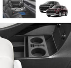 for 2024 Hyundai Palisade Lower Console Organizer for 2023-2025 Palisade SE/SEL/XRT/Limited/Calligraphy Under Console Tray Palisade Accessories (23-25 Palisade TPE Under Organizer w/Cup Holder)