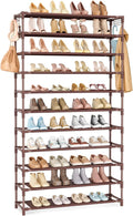 VILICK 11 Tiers Tall Wide Shoe Rack 55 Pairs Large Capacity Sturdy Durable Shoe Rack for Closet Metal Shoe Organizer Shelf wi