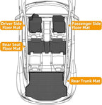 Floor Mats for Toyota RAV4 2013 2014 2015 2016 2017 2018, for RAV4 LE,XLE,XLE Premium,Adventure,TRD Off-Road Floor Mats(NOT for EV,Hybrid,Prime), 1st&2nd Row &Cargo Mat, TPE Non-Slip Car Accessories