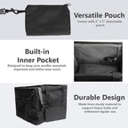 Extra Large Utility Tote Bag - Oversized Collapsible Tote with Wire Frame, Durable Reusable for Beach, Groceries, Laundry, Car Trunk, Storage and Travel - Includes 5x7 Bag with Hook - Black