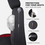 Flying Banner AquaShield Front car seat Covers Set Waterproof Water Resistant arm Rest Compatible Shoulder Seatbelt Compatibl