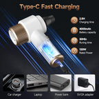 Car Vacuum Cleaner, 16000PA Mini Car Vacuum Cordless Powerful, 7 in 1 Portable Handheld Vacuum Cordless with LED Light, Dual 