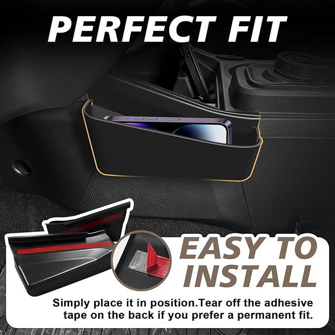 Muslogy for 2022 2023 2024 2025 2026 Maverick Center Console Shifter Storage Box ABS Material Console Side Organizer Left & Right 2PCS Set Compatible with Ford Maverick 2022-2026