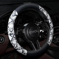 ZHOL Snake Skin Steering Wheel Cover, Universal 14.5-15 inch Breathable Microfiber Leather Anti-Slip Car Steering Wheel Prote