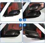 Door Rear View Mirror Cover Cap Compatible with Chevrolet Corvette C8 2020-2026, ABS Side View Mirror Cover, Auto Door Rearview Mirror Protective Trim Cap 2Pcs (Carbon Fiber Pattern Black)
