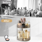 Asayuee 360 Rotating Makeup Organizer,2 Tier Large Capacity Make Up Organizers and Storage,Skincare Perfume Vanity Organizers