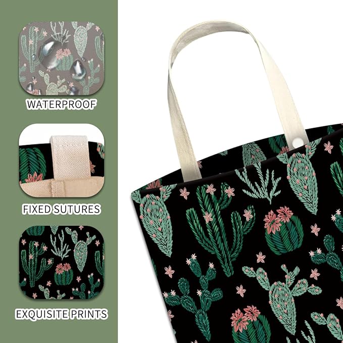 Car Trash Can, Cute Car Trash Bag, Hanging Car Organizer and Storage Bag, Trash Bin for Car Accessories, Vehicle, Travelling, Camping Cute Cactus