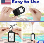 Mifflin-USA Luggage Tags (Black, 50 PK), Bag Tag for Baggage, Suitcase Tags Bulk