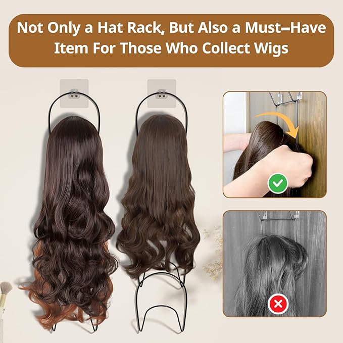 LINFIDITE 10 Pack Hat Rack Hanger Holder Organizer Closet Hanging Baseball Cap Display Storage Rack for Scarves Handbags Towe